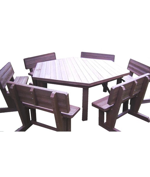 plastic 6 seater garden table